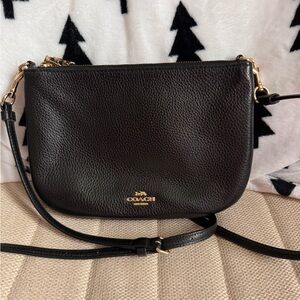 Coach Dark Brown Leather Crossbody Bag
